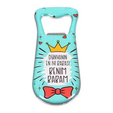 Dad Themed Customizable Metal Magnetic Bottle Opener 95x42 mm