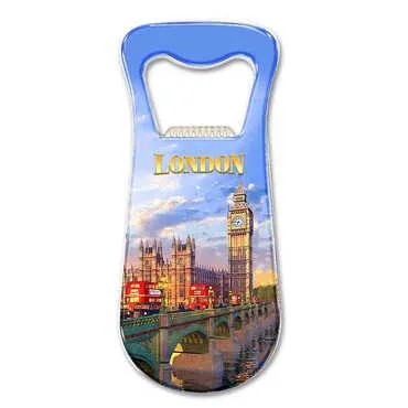London Themed Customizable Metal Magnetic Bottle Opener 95x42 mm - Standart - 2
