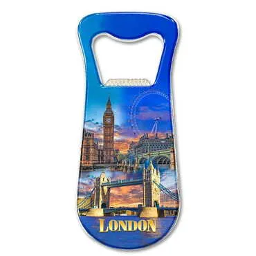 City Themed Customizable Metal Magnetic Bottle Opener 95x42 mm - Standart - 2