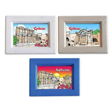 Museum Themed Small Wooden Printed Frame 120x150 mm - Standart