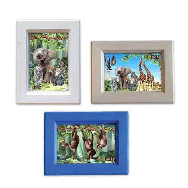 Zoo Themed Small Wooden Printed Frame 120x150 mm - Standart