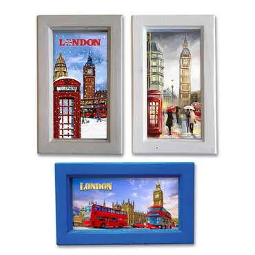 City Themed Medium Wooden Printed Frame 130x205 mm - Standart - 2