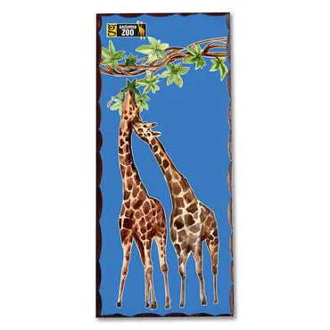 Toptan Hayvanat Bahçesi Temalı Myros Ahsap Masif Pano Panaromik Küçük 40x80 mm - Standart