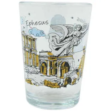 Toptan Efes Temalı Myros Renkli Baskılı Su Bardağı - Standart - 2