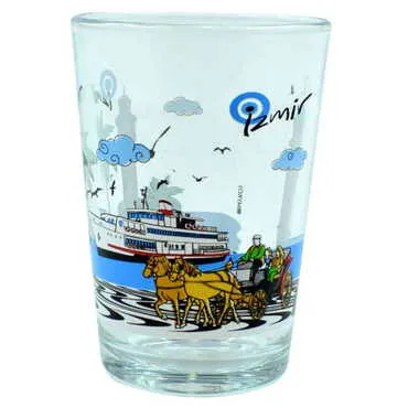 Izmir Themed Color Printed Glass Of Water - Standart - 2