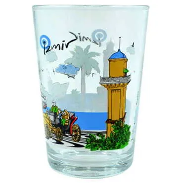 Izmir Themed Color Printed Glass Of Water - Standart - 3