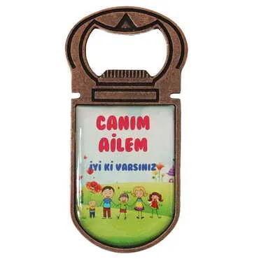 Family Themed Customizable Metal Magnetic Bottle Opener 40x95 mm