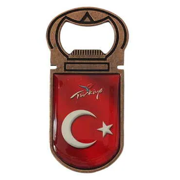 Turkey Themed Customizable Metal Magnetic Bottle Opener 40x95 mm
