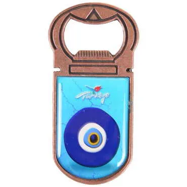 Evil Eye Themed Customizable Metal Magnetic Bottle Opener 40x95 mm