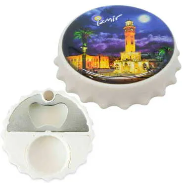 Toptan Şehre Özel Myros Beyaz Kapak Açacak Magnet 63x15 mm