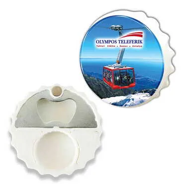 Toptan Teleferik Temalı Myros Beyaz Kapak Açacak Magnet 63x15 mm - Standart