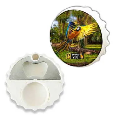 Toptan Hayvanat Bahçesi Temalı Myros Beyaz Kapak Açacak Magnet 63x15 mm