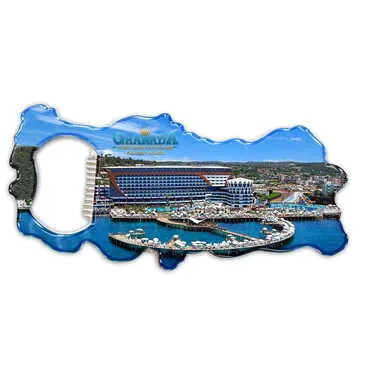 Toptan Otel Temalı Myros Metal Harita Açacak Magnet 100x45 mm