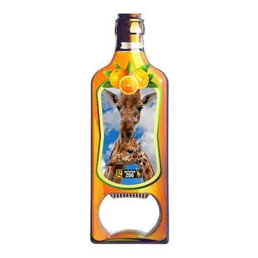 Toptan Hayvanat Bahçesi Temalı Myros Metal Yağ Şişesi Açacak Magnet 115x39 mm - Standart
