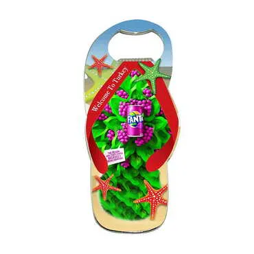 Promotional Slipper Shaped Metal Magnetic Bottle Opener 110x45 mm - Standart - 2