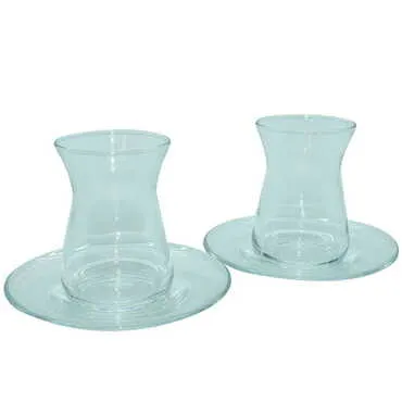 Plain Turkish Tea Glass Set of 2 pcs - Standart - 2