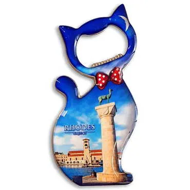 Toptan Özelleştirilebilir Myros Kedi̇ Açacak Magnet T 97*48 Mm
