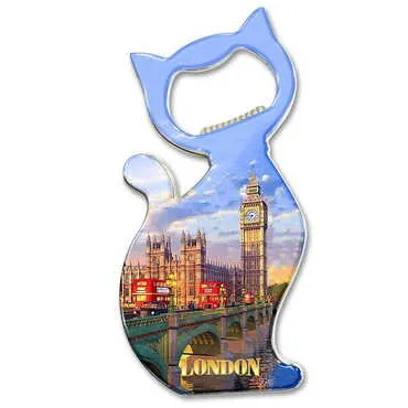 Toptan Şehre Özel Myros Metal Kedi Açacak Magnet 97x48 mm - Standart - 2
