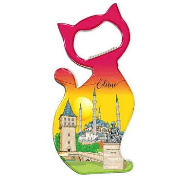 Toptan Şehre Özel Myros Metal Kedi Açacak Magnet 97x48 mm - Standart - 3