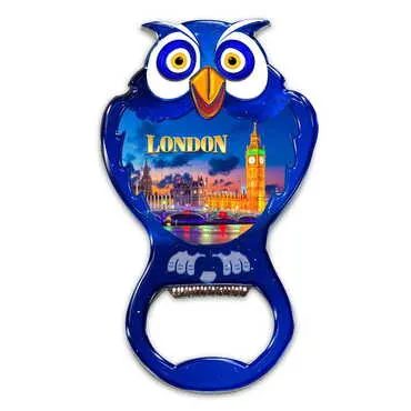 Toptan Londra Temalı Myros Baykuş Açacak Magnet T 88*47 Mm - Standart - 2