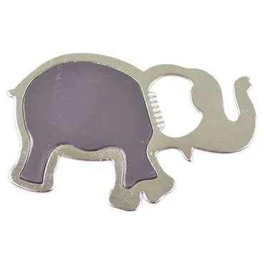 Ephesus Themed Elephant Shaped Metal Magnetic Bottle Opener 98x61 mm - Standart - 2