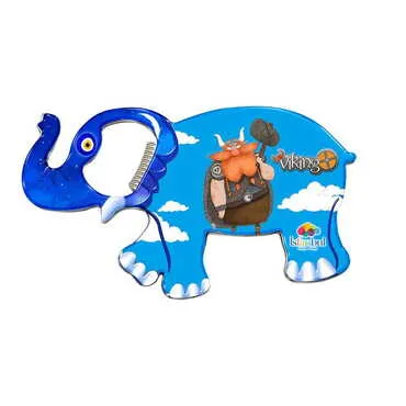 Theme Park Themed Elephant Shaped Metal Magnetic Bottle Opener 98x61 mm