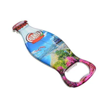 Alanya Themed Coke Bottle Shaped Metal Magnetic Bottle Opener 120x41 mm - 2