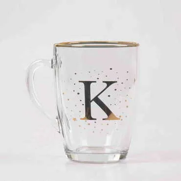 Toptan Harf Cam Kupa - Standart - 12