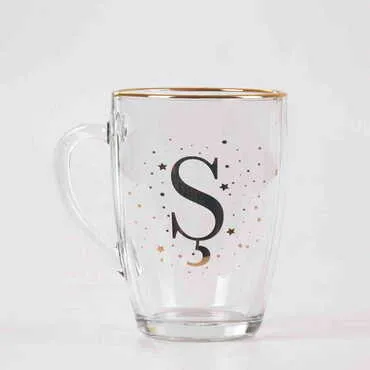 Toptan Harf Cam Kupa - Standart - 26