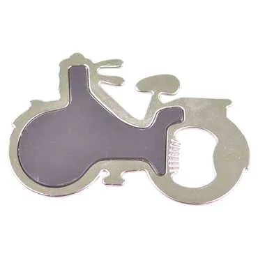 Zoo Themed Bicycle Shaped Metal Magnetic Bottle Opener 100x65 mm - Standart - 2
