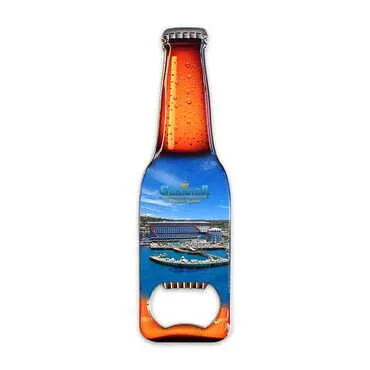 Hotel Themed Beer Bottle Shaped Metal Magnetic Bottle Opener 130x39 mm