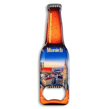 Customazible Beer Bottle Shaped Metal Magnetic Bottle Opener 130x39 mm