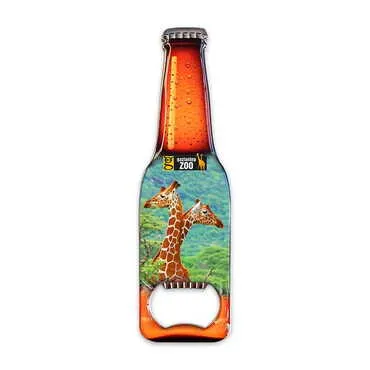 Zoo Themed Beer Bottle Shaped Metal Magnetic Bottle Opener 130x39 mm - Standart