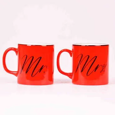 Mr. & Mrs. Ceramic Mug Set Of 2 - Standart - 3