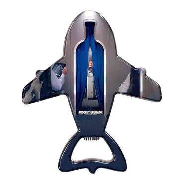 Promotional Plane Shaped Metal Magnetic Bottle Opener 105x89 mm - Standart - 2