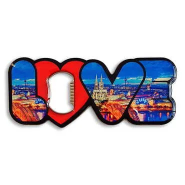 Toptan Özelleştirilebilir Myros Metal Love Açacak Magnet 114x47 mm - Standart