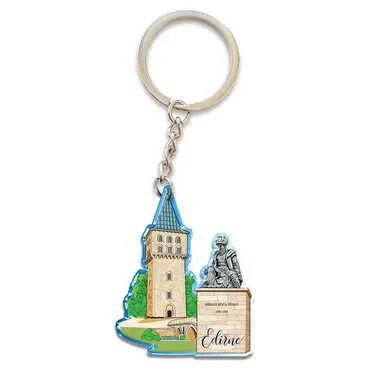City Themed Custom Shape Double Face Printed Epoxy Keychain - Standart - 3