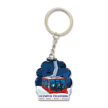 Cable Card Themed Custom Shape Double Face Printed Epoxy Keychain