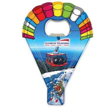 Toptan Teleferik Temalı Myros Metal Paraşüt Açacak Magnet 113x75 mm