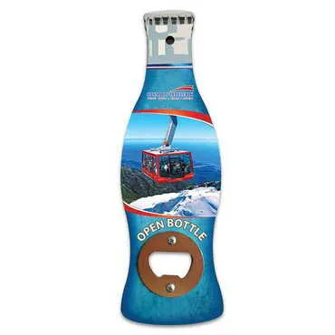 Cable Card Themed Coke Bottle Shaped Printed MDF Wooden Bottle Opener 200x66 mm - Standart