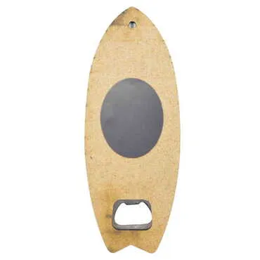 Marmaris Themed Surf Board Shaped Printed MDF Wooden Bottle Opener 185x72 mm - 3