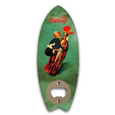 Toptan Promosyon Myros Ahşap Sörf Tahtası Açacak Magnet 185x72 mm - Standart - 2