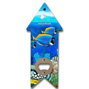 Toptan Aquapark Temalı Myros Ahşap Ok Açacak Magnet 193x82 mm
