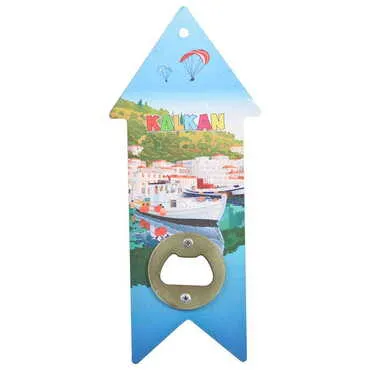Toptan Kalkan Temalı Myros Ahşap Ok Açacak Magnet 193x82 mm