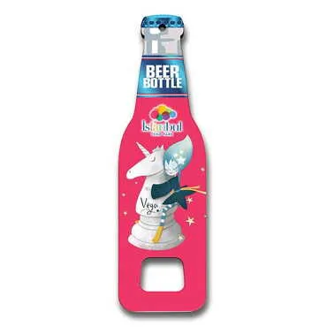 Theme Park Themed Beer Bottle Shaped Printed MDF Wooden Bottle Opener 200x59 mm