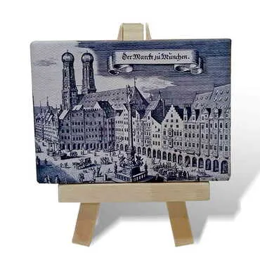 Customazible Mini Print Canvas Magnet With Easel 70x100 mm