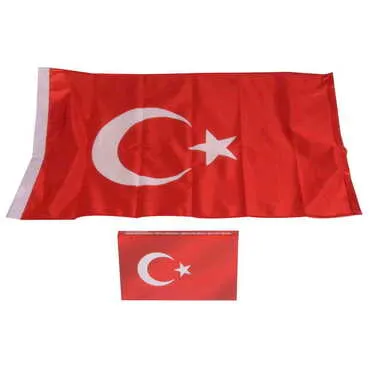 Turkish Flag 60X90 Cm (Raschel 120 G / M²) - Standart