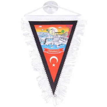 Toptan Pamukkale Temalı Üçgen Flama 10x15 Cm