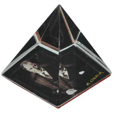 Ataturk Themed Pyramid Paperweight 4 Cm - 2