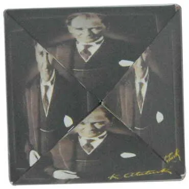 Ataturk Themed Pyramid Paperweight 4 Cm - 3